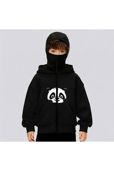 Flaubert -KAR MASKELİ NİNJA UNISEX FERMUARLI SWEATSHIRT HIRKA 3 İPLİK KALIN F...