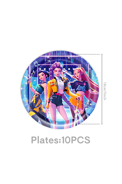 Choice ١٠ قطع من الأطباق مقاس ٧ بوصات، هدايا حفلات جديدة مستوحاة من موسيقى ال...
