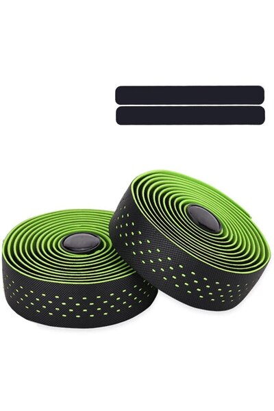 Choice شريط مقود دراجة طريق أخضر جديد، ماص للصدمات، مضاد للانزلاق، مقاوم للتآكل