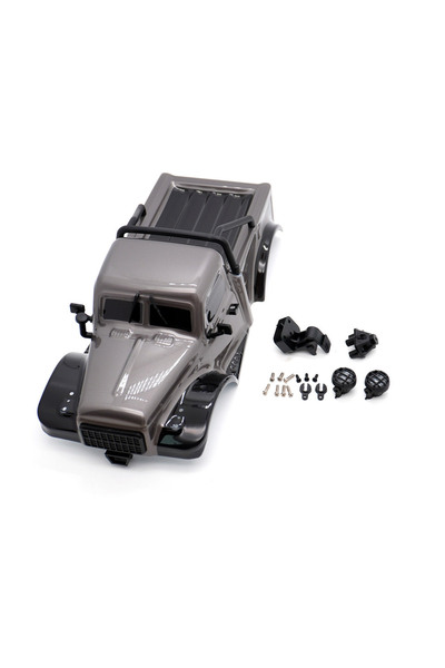 Choice 8473 Gray 155mm Wheelbase Hardtop Body Shell Kit for 1:18 RC Crawler T...