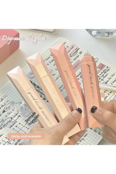 Choice3 أقلام تلوين وردية اللون، 4 قطع، ذات سعة كبيرة، مزدوجة الأطراف، لاصقة ...