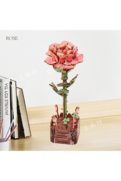 Choice1 B أحجيات خشبية ثلاثية الأبعاد على شكل زهور، مجموعة بناء نماذج زهور خش...