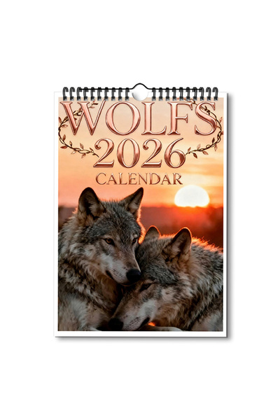 Choice 1PC 1PC 2026 Wall Calendar, Wolf Pack Theme,Perfect for Home & Office ...