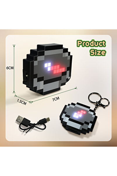Choice 1pc Fun Pixel Wind Design Compass Toy Unique Gaming Peripheral Keychai...