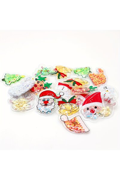 Choice 20pcs random 20pcs PVC Quicksand Five-pointed Star Sequins Christmas S...