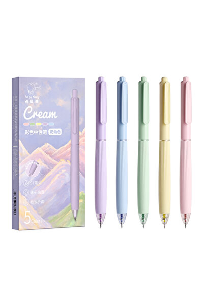 Choice أقلام جل ملونة متعددة الألوان (5 أقلام/علبة) قابلة للسحب، حبر 0.5 مم، ...