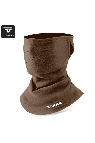 Choice قناع وجه شتوي بني من TOSUOD، مقاوم للبرد والرياح، يمتص العرق، غطاء رأس...