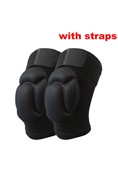 Choice زوج واحد - مع أربطة، زوج واحد/قطعتان من واقيات الركبة السميكة لحماية ا...