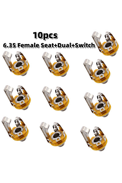 Choice 10pcs Stereo Switch Miwayer 10PCS 1/4"Mono Input Jack Socket 6.35mm Pr...