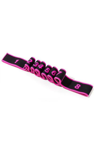 Choice Rose red 90cm 8 Section Style Dance Yoga Stretching Belt Pilates Fitne...