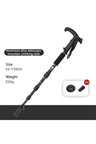 Choice black 4-Section Portable Outdoor Fold Trekking Pole Walking Hiking Sti...
