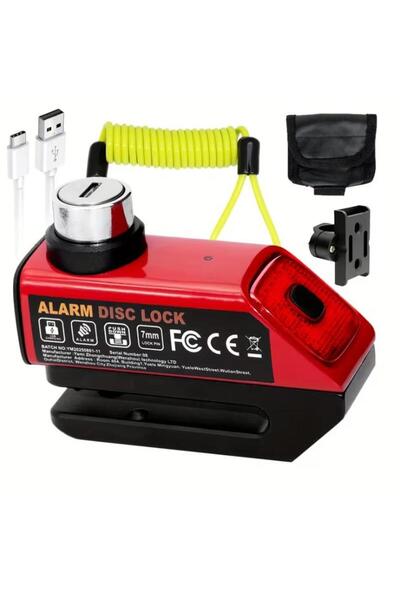Mi7a Alarmlı Motorsiklet Disk Kilidi (Yüksek Güvenlikli)