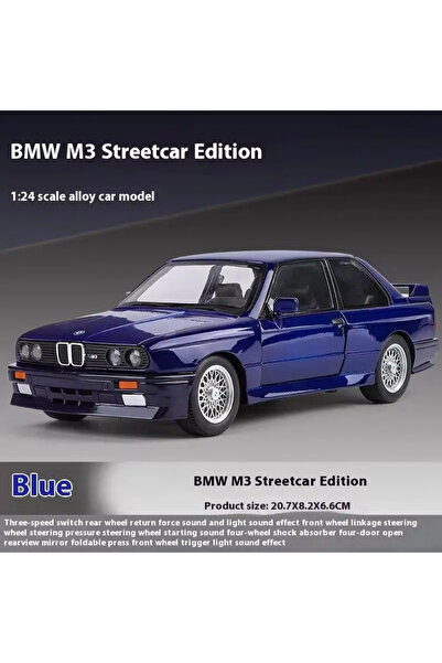 Choice6 نموذج سيارة BMW M3 E30 موديل 1988 بمقياس 1:24، مصنوع من سبيكة معدنية ...