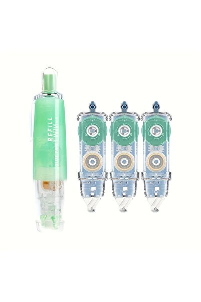 Choice شريط لاصق مزدوج الجوانب أخضر اللون، 4 قطع، بكرة شريط لاصق مزدوج الجوان...