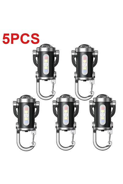 Choice 5pcs 1-5PCS Mini COB Ultra Bright Rechargeable LED Flashlight Keychain...