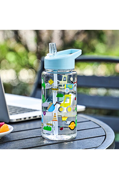 Choice light green 500ml Straw Straw Cup with Cute Patterns - Ideal for Outdo...