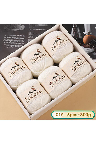 Choice خيط صوف أبيض نقي ناعم 300 غرام، منسوج يدويًا، مناسب للأعمال اليدوية، إ...