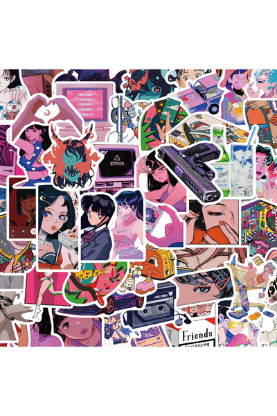 Choice 50PCS 50Pcs City Pop Style Cartoon Fashion Anime Girls Stickers For Ki...