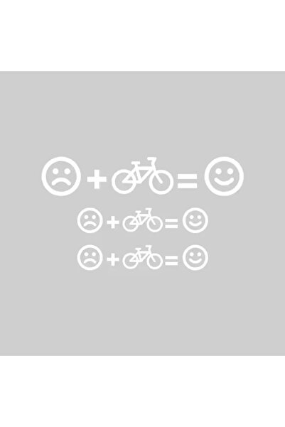 choice2 white3PCS 3PCS Bike Stickers Personalized MTB Road Frame Decals Emoti...
