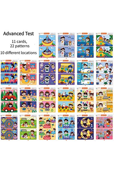 Choice لعبة بطاقات متقدمة لاكتشاف الاختلافات، أحجية تعليمية كرتونية قابلة لإع...