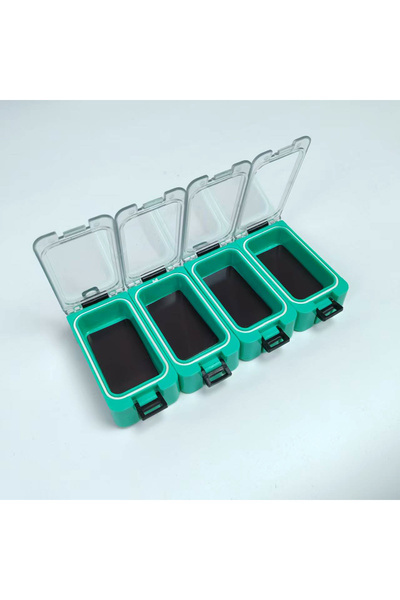 Choice علبة خطافات صيد مجانية مكونة من 4 قطع، صندوق تخزين لوازم الصيد، خطافات...