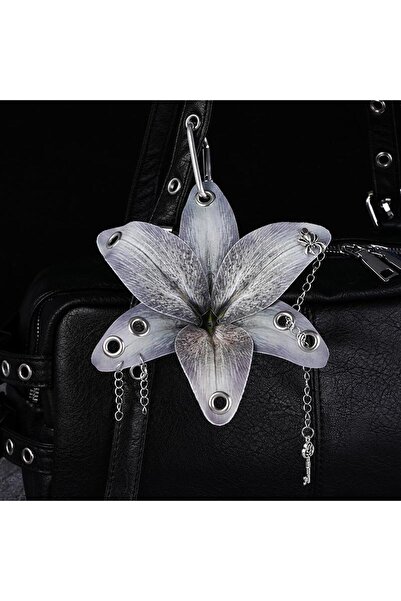 Choice style 1 Creative Lily Simulation Flower Keychain Pendant Backpack Deco...