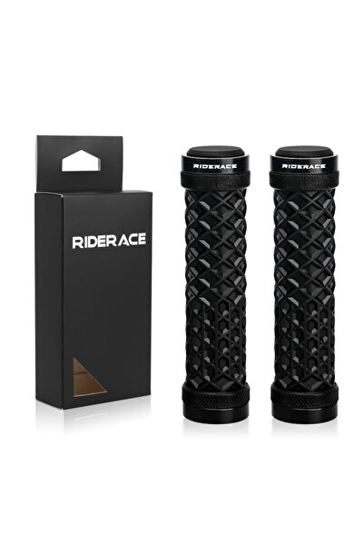 Choice black RIDERACE Bicycle Handlebar Grips Soft MTB Mountain Bike Lock on ...