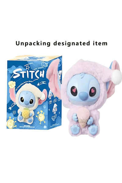 Choice D New Stitch Eat Something Before Sleep Series Plush Blind Box Vinyl T...