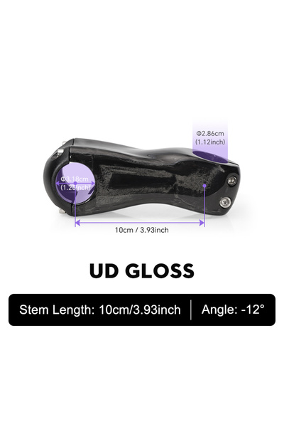 Choice ساق دراجة جبلية من الكربون TOSEEK بزاوية لامعة 12-100 مم، ساق دراجة جب...