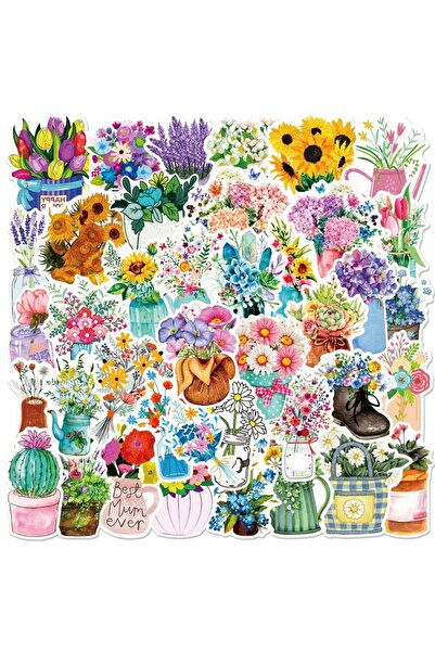Choice Fresh Plant Flower Graffiti Sticker, Hand Ledger, Journal, Luggage Cas...