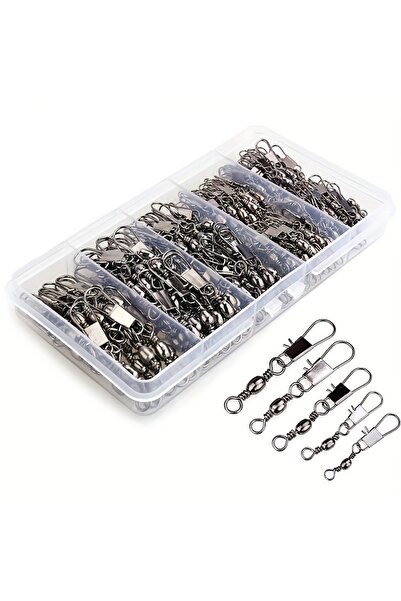 Choice فضي - 200 قطعة، 50/200 قطعة، ملحقات صيد مزودة بمشبك دوار، معدات صيد مز...