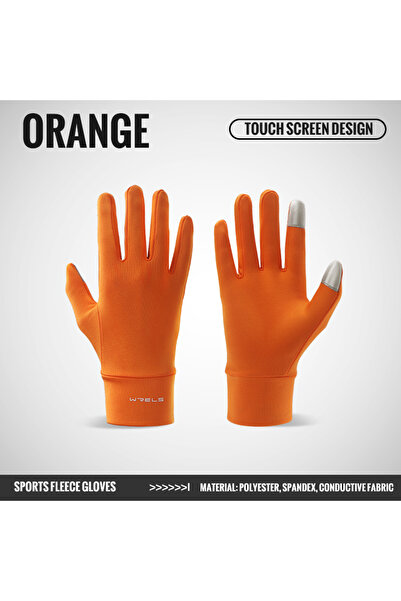 Choice قفازات ركوب الدراجات برتقالية مقاس L/XL، قابلة للتهوية، مانعة للانزلاق...