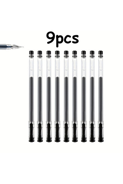 Choice أقلام حبر جاف سوداء برأس ماسي، 9 قطع (27 قطعة/9 قطع)، رفيعة 0.38 مم، ح...