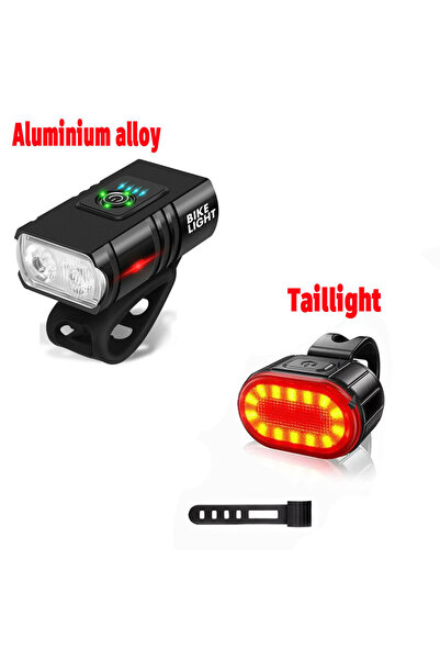 Heinast Front Rear Light Smart Bicycle Light Rainproof USB LED 3000mAh MTB Fr...
