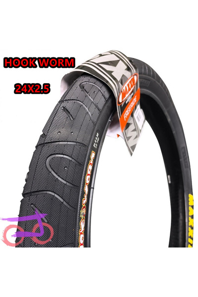 Maxxis Wire 24X2.5 Hookworm 26 X 2.5 BMX Bicycle Tire Wire Bead Clincher for ...