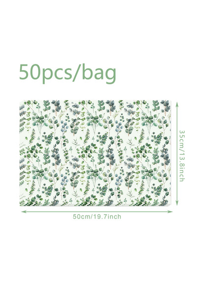 Choice 50pcs-WX016 20/50pcs Eucalyptus Leaves Tissue Paper Snow Pear Paper Gi...