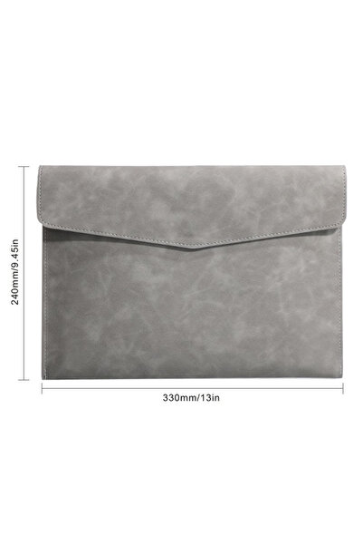 Choice Gray PU Leather A4 Document Bag, 7 Colors, File Folder for Office & Tr...