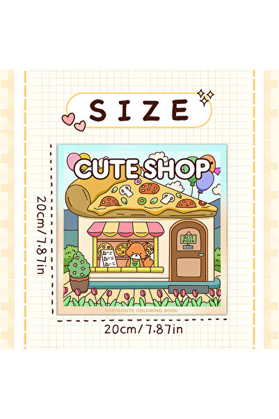 Choice كتاب تلوين "متجر لطيف" للكبار، مقاس 20×20 سم، 24 صفحة، يتضمن أنشطة يوم...