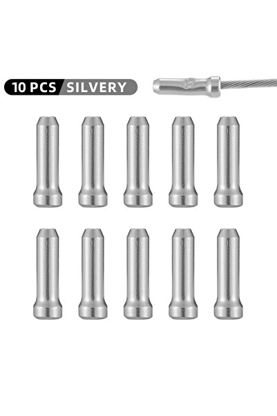 Choice 10PCS SILVERY VXM Bicycle Line Pipe Tail End Brake Wire Cap Cycling Al...