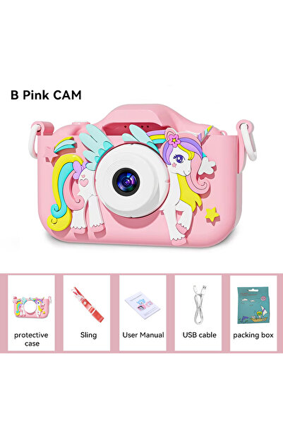 Choice B Pink CAM Christmas Children Camera HD 1080P Toddler Digital Video Ca...