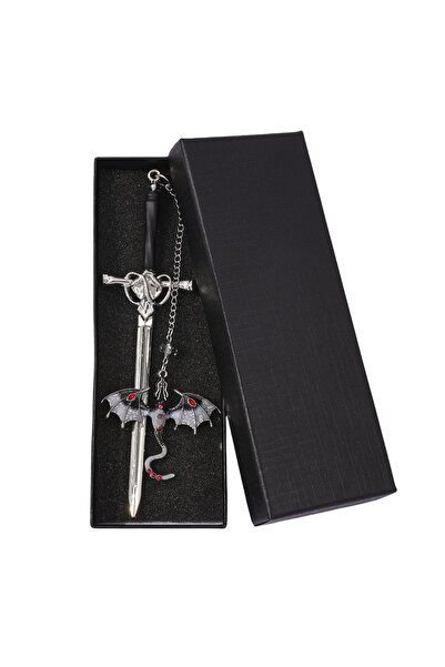Miniso gift box B Fantasy Sword Dragon Metal Bookmark Vintage Pendant Teacher...