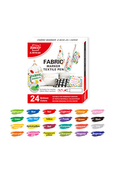 Choice مجموعة أقلام تحديد قماشية مقاومة للماء وثابتة الألوان، 24 لونًا، 12/24...