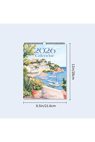 Choice 1pc 1pc 2026 Wall Calendar, Italian Art Calendar, 12 Beautiful Designs...