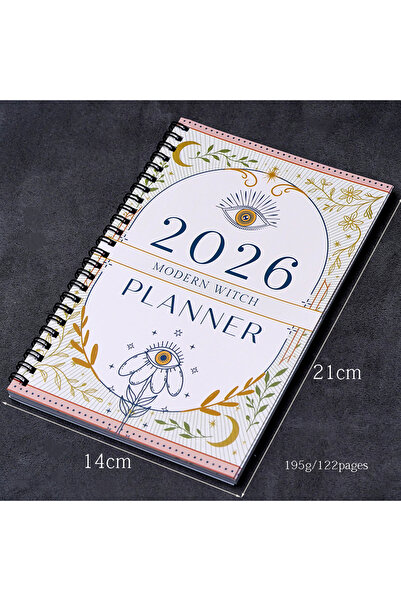 Choice مخطط الساحرة العصري لعام 2026، رمادي فاتح، دفتر يوميات الساحرات، صفحات...
