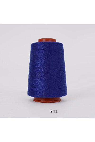 Choice 741 1pc 800Yards Blue Polyester Sewing Thread - Small Cone 402 High-Sp...