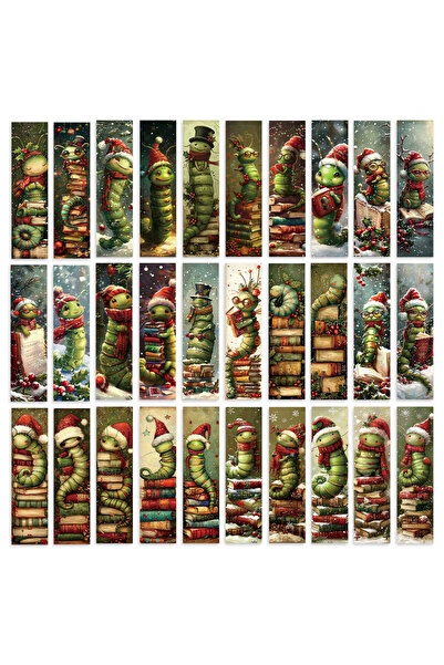 Choice مجموعة متنوعة الألوان من 32 قطعة، فواصل كتب على شكل دودة كتب عيد الميل...