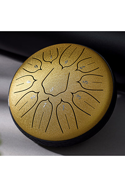 Choice طبلة لسان فولاذية من HLURU Glucophone ذهبية اللون، مقاس 6 بوصات، 11 نغ...