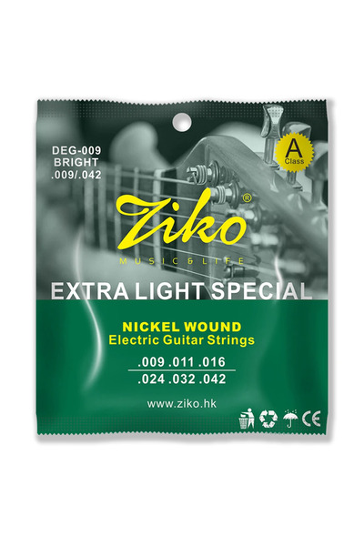 Choice DEG-009 ZIKO DEG-009 Electric Guitar Strings Steel Core Surface Coatin...