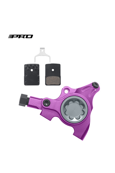 LINGMAI فرجار مكابح هيدروليكي ثنائي المكابس بنفسجي اللون من IIPRO، مثبت على س...