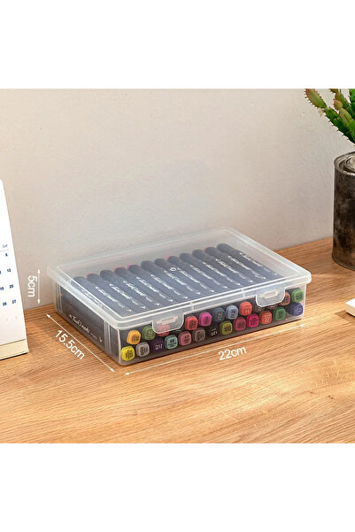 Choice حافظة أقلام رصاص صغيرة وكبيرة السعة، دفتر ملاحظات بلاستيكي شفاف، قلم ر...